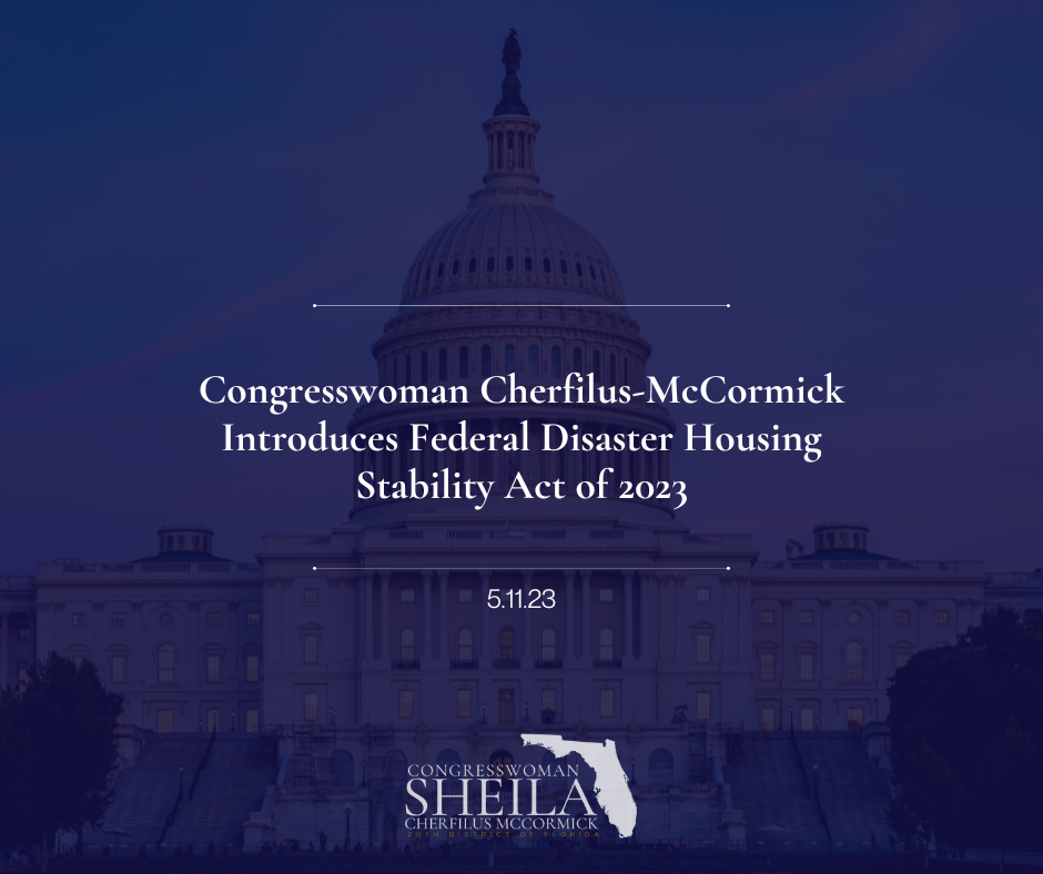 Congresswoman Cherfilus-McCormick Introduces Federal Disaster
