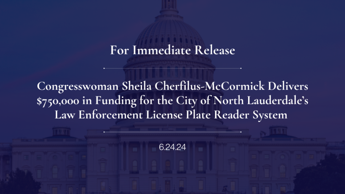 north lauderdale check presentation release