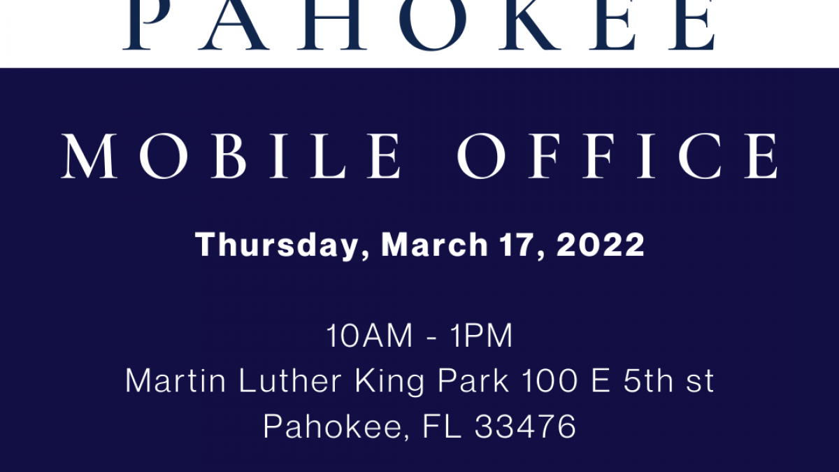 Mobile Office Coming to Pahokee