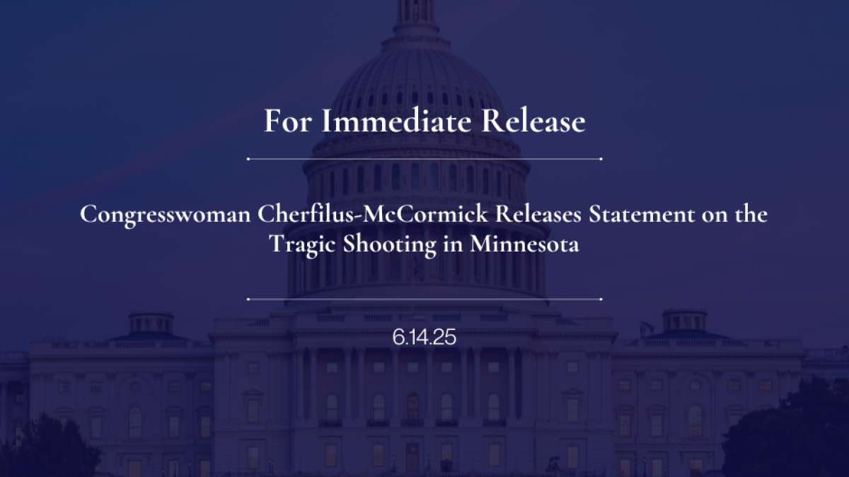 Congresswoman Cherfilus-McCormick Releases Statement on the Tragic Shooting in Minnesota