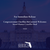 Congresswoman Cherfilus-McCormick Welcomes Israel-Hamas Ceasefire Deal