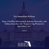 Reps. Cherfilus-McCormick, Jackson, Brownley, and Salinas Introduce the “Empowering Women in Agriculture Act” 