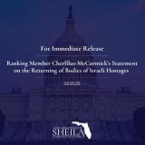 Ranking Member Cherfilus-McCormick issued the following statement on the returning of bodies of Israeli hostages.