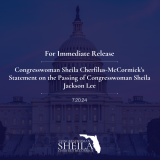 Congresswoman Sheila Cherfilus-McCormick’s Statement on the Passing of Congresswoman Sheila Jackson Lee