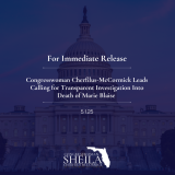 Congresswoman Cherfilus-McCormick Leads Letter Calling for Transparent Investigation Into Death of Marie Blaise 