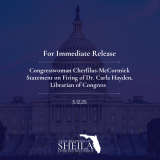 Congresswoman Cherfilus-McCormick Statement on Firing of Dr. Carla Hayden, Librarian of Congress