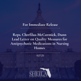 Reps. Cherfilus-McCormick, Dunn Lead Letter on Quality Measures for Antipsychotic Medications in Nursing Homes