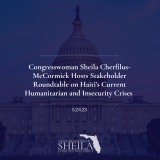 Congresswoman Sheila Cherfilus-McCormick Hosts Stakeholder Roundtable on Haiti’s Current Humanitarian and Insecurity Crises