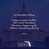 Congresswoman Cherfilus-McCormick Introduces Resolution Supporting the African Union Joining the G20