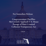 Congresswoman Cherfilus-McCormick Applauds U.S. House Passage of Haiti Criminal Collusion Transparency Act