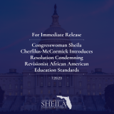 Congresswoman Sheila Cherfilus-McCormick Introduces Resolution Condemning Revisionist African American Education Standards