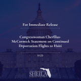 Congresswoman Cherfilus-McCormick Statement on Continued Deportation Flights to Haiti