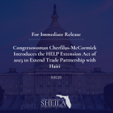 Congresswoman Cherfilus-McCormick Introduces the HELP Extension Act of 2023 to Extend Trade Partnership with Haiti