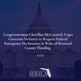Congresswoman Cherfilus-McCormick Urges Governor DeSantis to Request Federal Emergency Declaration in Wake of Broward County Flooding
