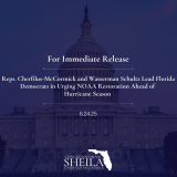Reps. Cherfilus-McCormick and Wasserman Schultz Lead Florida Democrats in Urging NOAA Restoration Ahead of Hurricane Season 