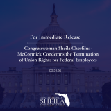 Congresswoman Sheila Cherfilus-McCormick Condemns the Termination of Union Rights for Federal Employees