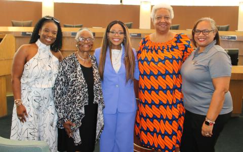 A group picture with Congresswoman Cherfilus-McCormick