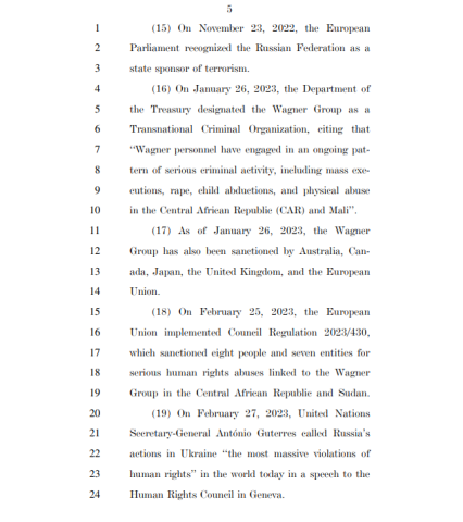 Russia is a State Sponsor of Terrorism Act Bill Text